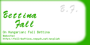 bettina fall business card